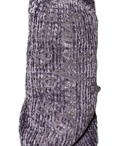 Dearfoams The Original Dearfoam Slipper Sox’s Lavender/Grey Fleece Lining Thick Warm Cozy