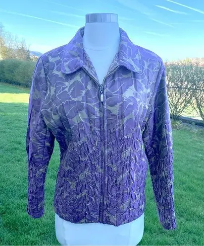UBU Peck Your Personality Reversible Metallic Purple Zip Up Jacket