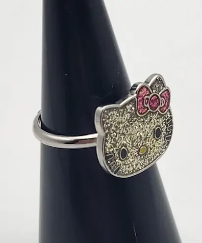 Sanrio Hello Kitty Sparkly Adjustable Ring Pink