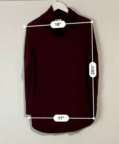 Caslon Women’s Cowl Neck Wool Blend Scoop Hem Sweater Purple Size Medium NWT