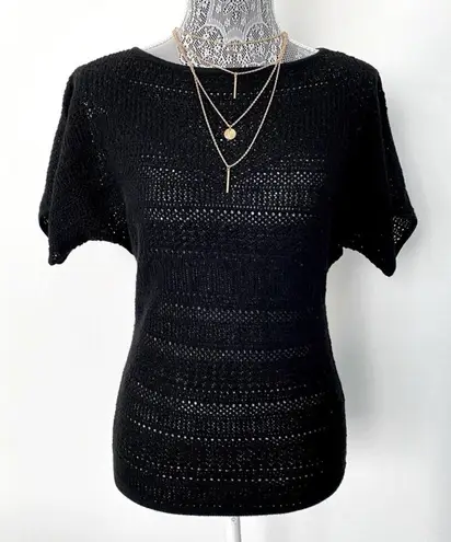 🦩HP🦩 LAUREN by RALPH LAUREN 100% Wool Knit Sweater Shirt Blouse Top XS Black