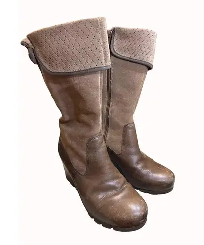 Merrell women’s brown mid calf boots shoes size 8 SKU 5422
