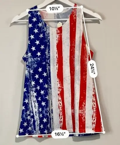 Women’s Sleeveless American Flag Tank Red White & Blue NWOT Multiple