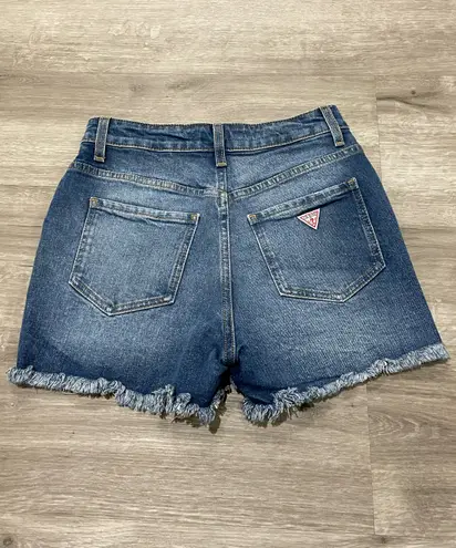 Guess High Waisted Blue Denim Shorts