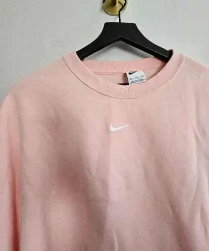 Nike  Oversized Crewneck Sweatshirt Drop Sleeve in Pink