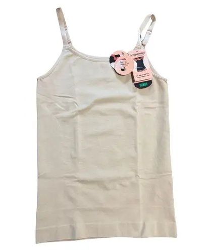 SHAPERMINT Essentials All Day Every Day Scoop Neck Cami Shapewear Chai NWT Large Tan