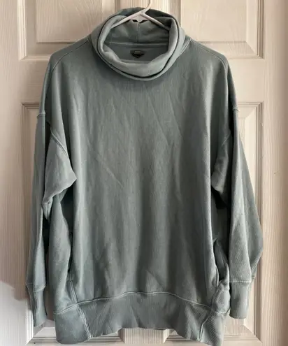 Aerie  Oversized Cowl Neck Sweatshirt Pullover Light Blue Size Small Casual Basic