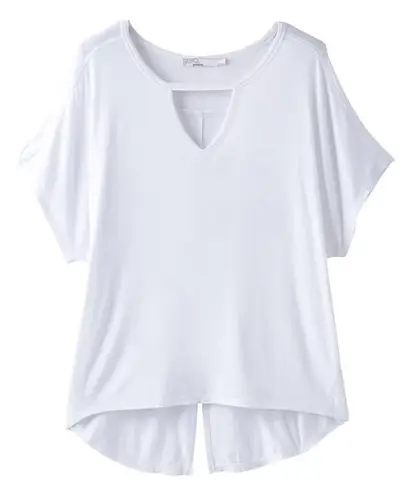 prAna | White Linden V-Neck Top