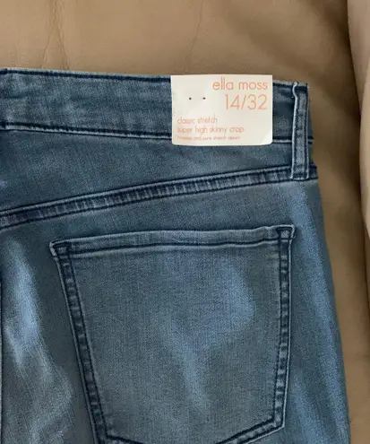 Ella Moss Crystal Super High Waist Skinny Cropped Jeans