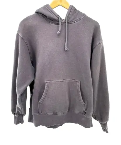 Tna Fleece Hoodie Sweatshirt Gray Size 1 Oversized Kangaroo Pocket Cozy Aritzia