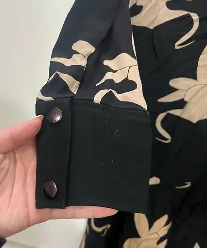 Tibi Black Yoked Drop Waist Ghost Orchid Dress Size 6 US $745