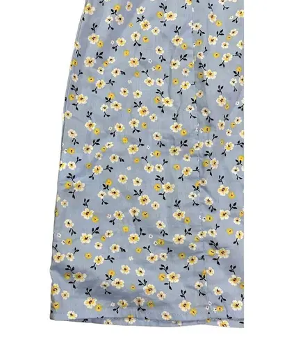 Hesperus Womens Cottagecore Dainty Floral Blue Smocked Mini Dress Sz M