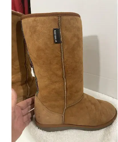 Warmbat Australia Suede Boots Women’s 8 Or Men’s 7 Unisex Brown