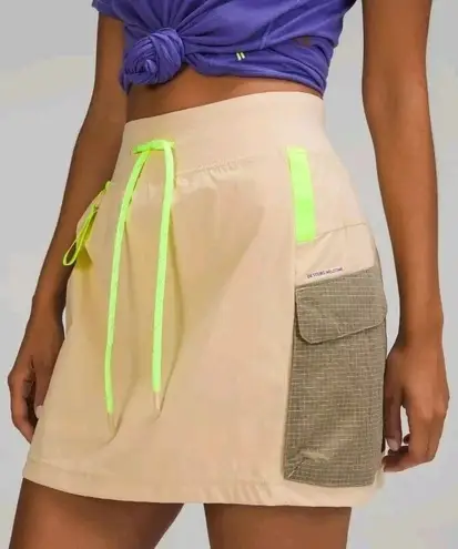 NWT Lululemon Cargo High Rise Hiking Skirt Athletic Skort Size 4 Beige Gorpcore