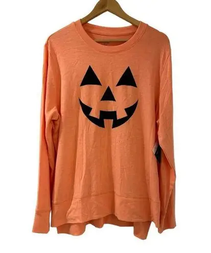 Way to Celebrate Halloween Shirt Unisex XL Jack O' Lantern Orange Long Sleeve