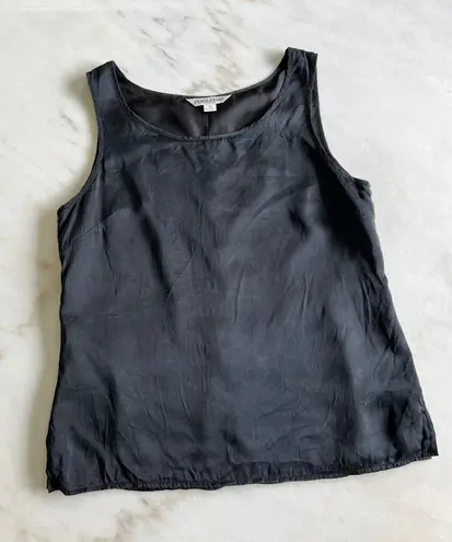 Pendleton Silk Tank Top Sleeveless Blouse Casual Black Top Size M