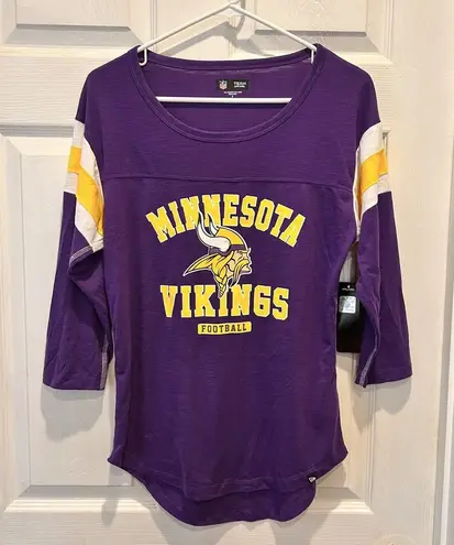 Minnesota Vikings NFL Women's Long Sleeve Shirt Size Small NWT Purple Gold