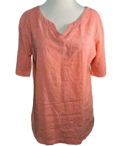 White Sierra  Peach Lightweight Casual 100% Cotton Top