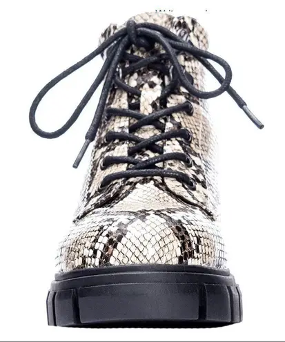 Dirty Laundry NO DOUBT faux leather snake embossed combat boots goth