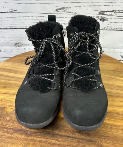 Women's ABEO Valorie Black Leather Ankle Boots & Booties 8N Size 8