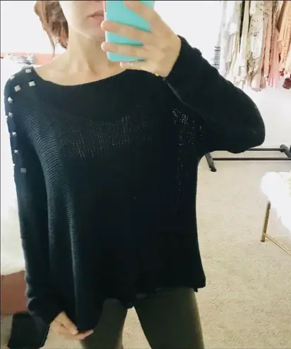 Nollie black knit oversized sweater