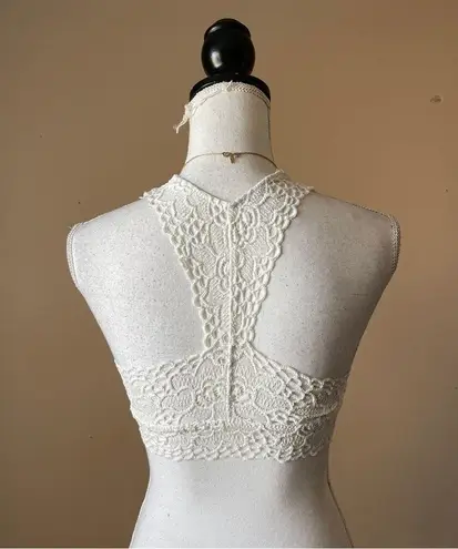 Aerie  | White Lace Racerback Bralette Sz S