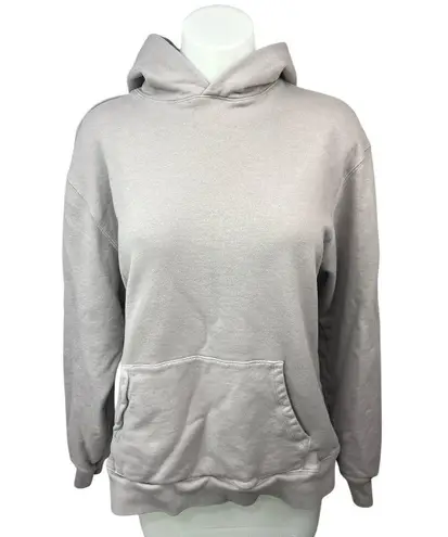 SKIMS Women's Gray French Terry Fleece Oversized Hoodie Hooded Sweatshirt Top XS