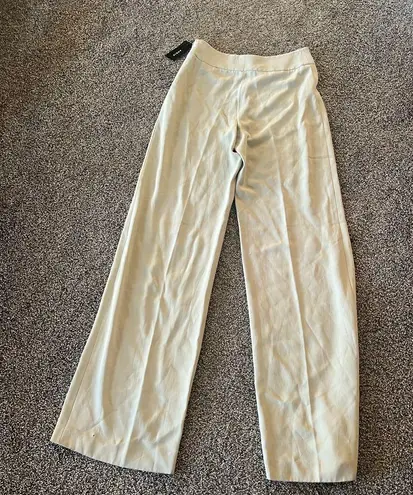 Akris Celadon Trousers wide leg acetate and viscose pants pale grey green