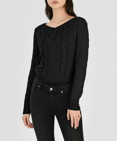 AUDREY PARKS Sweater Womens Size XS Black Knitted Pullover Soft Minimalist Chic