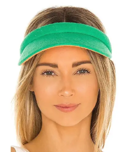 Lele Sadoughi NWT Green Terry Cloth Visor NWT