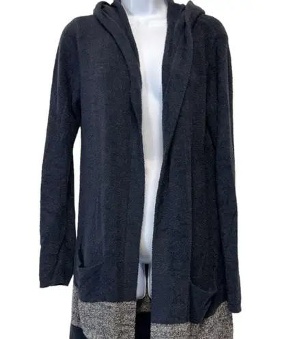 Barefoot Dreams Coastal Hooded Sweater Hoodie Stripe Pockets Cozy Chic