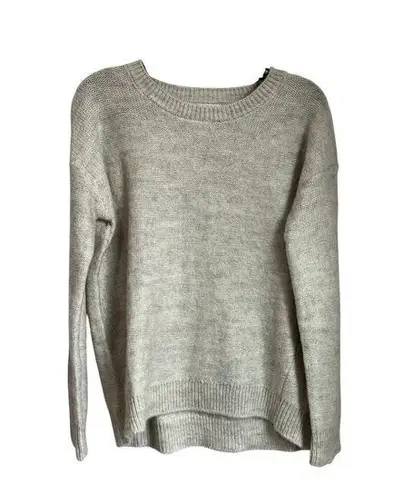 Magaschoni M Beige Oatmeal Wool Mohair Blend Crewneck Minimalist Sweater Sz S