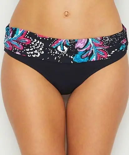 Anne cole  black floral bikini. L-top/M-bottom. NWT