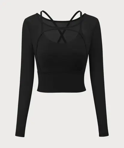 Berlook Black Cut Out Long Sleeve Top