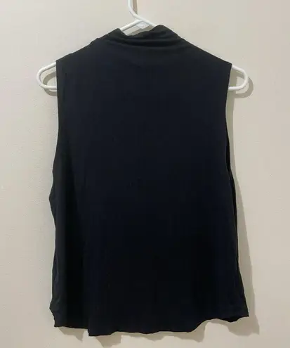 Aritzia  Babaton Black Basic Sleeveless Mock Neck Tank Shirt Size Medium