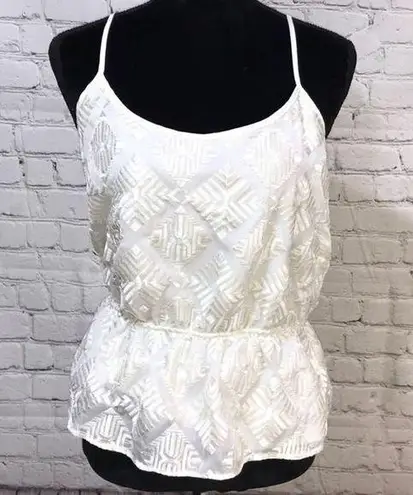 Eight Sixty Sexy Delicate winter white spaghetti strap cami medium perfect under blazer