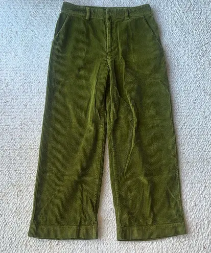 Lacausa Jasper Corduroy Crop Trousers Moss Green 4