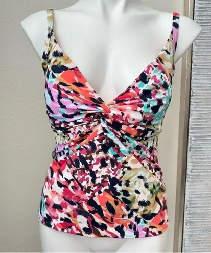 Bleu Rod Beattie Women’s Party Animal Twisted Front Tankini Swimsuit Size 10