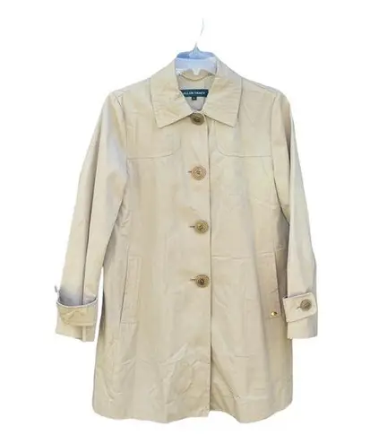 Ellen Tracy Short Trench Coat Size Large NWT