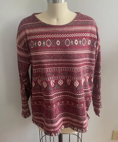 Bobbie & Brooks Bobbie Brooks Sport Vintage Fair Isle Top- Size Medium