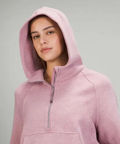 Lululemon Scuba Oversized Half-Zip Hoodie Heathered Pink Taupe XS/S