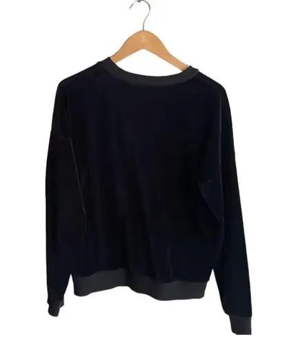 ANINE BING black velour sweatshirt