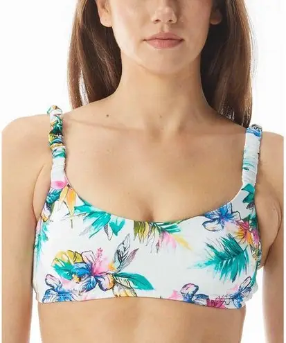 Sundazed Floral Bikini Swim Top Shirred