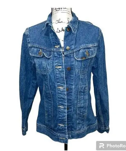 Vintage Ms Lee denim jean jacket classic trucker Blue Size M