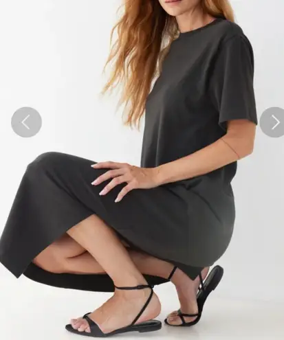 AYR The Practice Dress In Asphalt Grey Ribbed Maxi Size Large