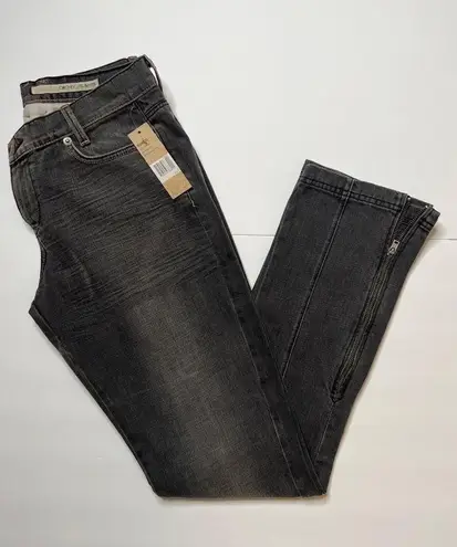 DKNY Charcoal Gray Wash Denim Zipper Skinny/Straight Jeans Sz 10