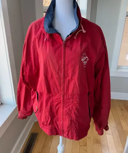 Vintage Norman Todd Coca Cola Red Blue Windbreaker Jacket 80’s 90’s Size Medium