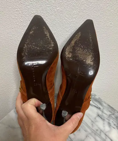 Moreschi Rust Suede Pointy Toe Boots