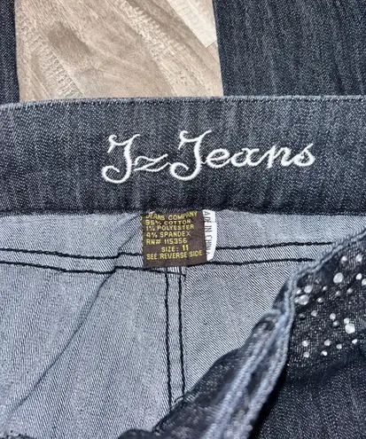 JZ Jeans JZ Straight Leg Dark Wash Bedazzled Jeans Size 11