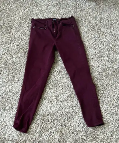 Gap 1969 Purple Gap Skinny Ankle Jeans